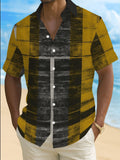 Men's Patterned Printed Short-Sleeve Casual Shirt Men's Everyday Casual Short-Sleeve Shirt