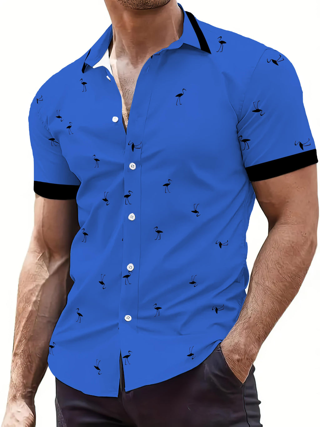 Fashion Easy Men'S Shirt, Men'S Summer New Short Sleeve Shirt