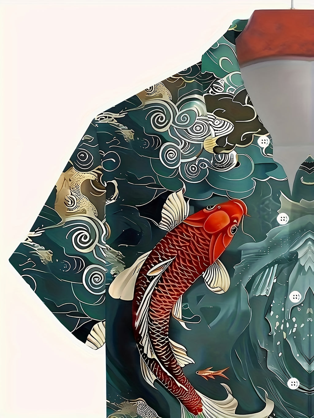 [Print Design - Not Texture] Fish Print Men'S Casual Short Sleeve Hawaiian Shirt, Summer Vacation Destination Men'S Shirt, Men'S Top, Men'S Gift