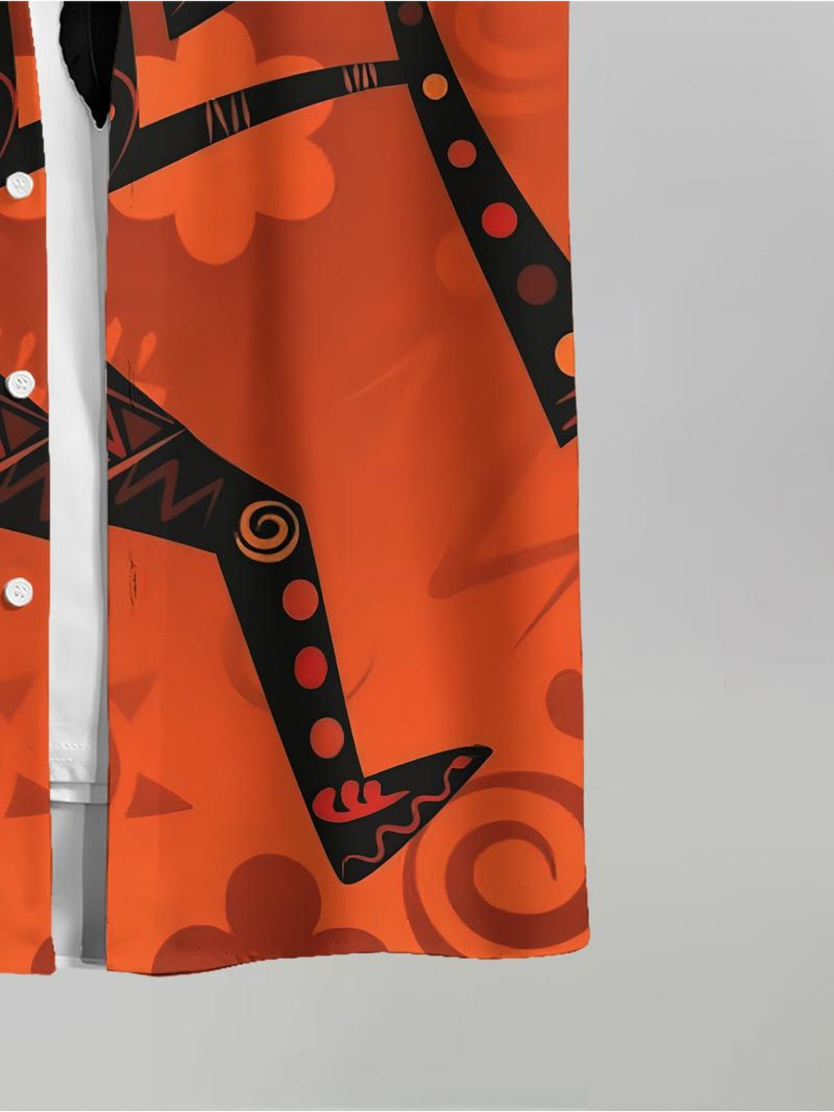Tropical Print Men'S Casual Shirt with Tribal Pattern Summer Beach Wear