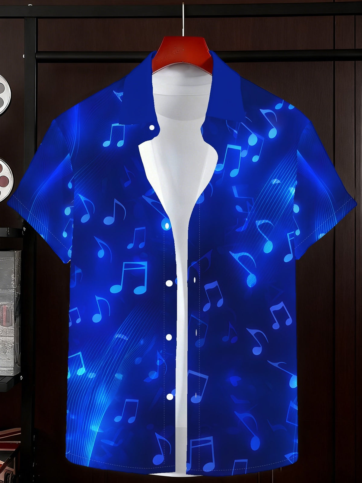 Men's Patterned Printed Short-Sleeve Casual Shirt Men's Everyday Casual Short-Sleeve Shirt