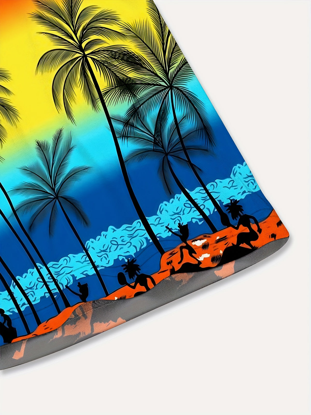 New Men'S Hawaiian Vacation Shirt, Beach Sunset Casual Collar Shirt, Daily Versatile Style for All Seasons, Suitable for Home Relaxation And Outdoor Play, Individual Youthful And Timeless, Easily Creating a Casual Trendy Look
