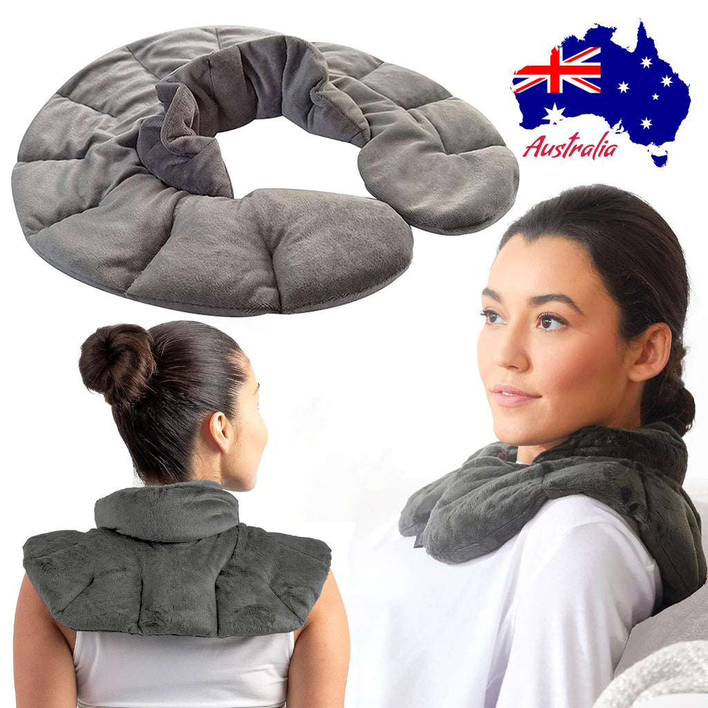 Neck Heating Pad Microwavable, 3 Colour Shoulder Heating Pads, Neck Warmer Neck Wrap Microwavable With Moist Heat, Blue, Purple, Grey
