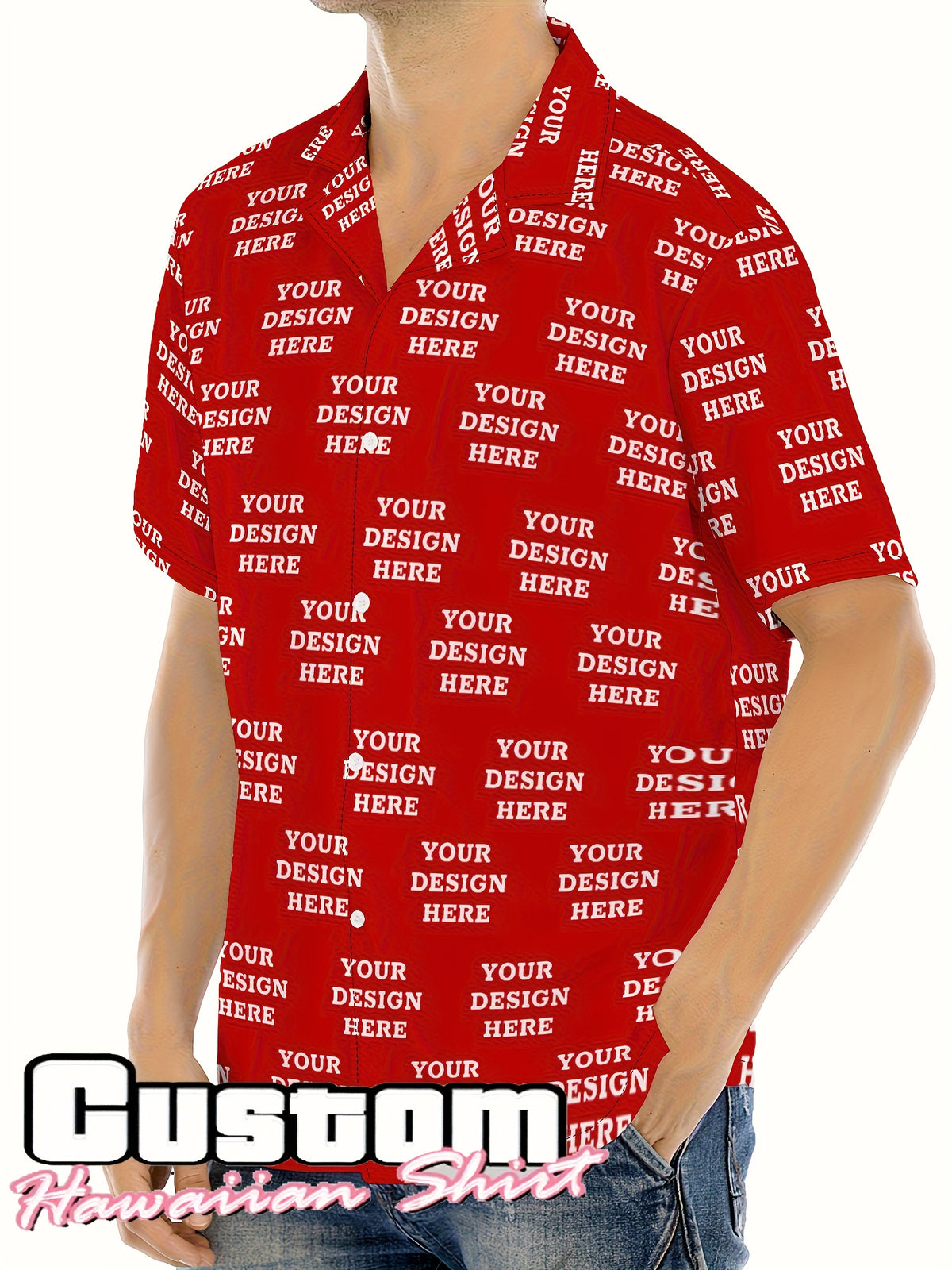 Jiao Jia+ Custom Product - Custom CUSTOM Summer Personalized Cartoon Print Ocean Animal Casual Shirt