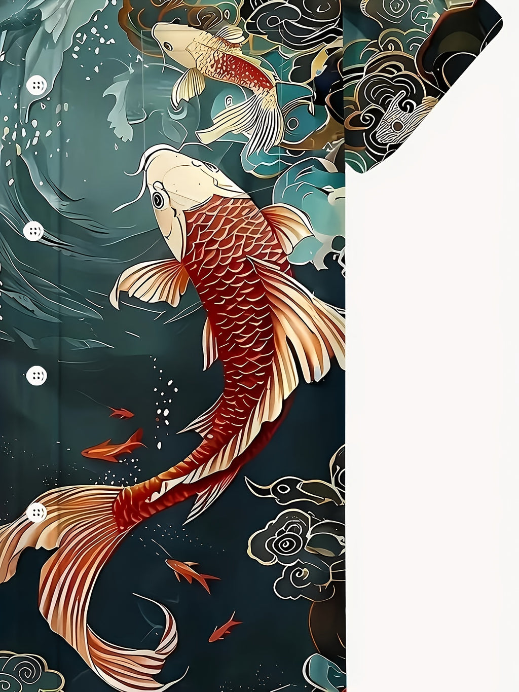 [Print Design - Not Texture] Fish Print Men'S Casual Short Sleeve Hawaiian Shirt, Summer Vacation Destination Men'S Shirt, Men'S Top, Men'S Gift