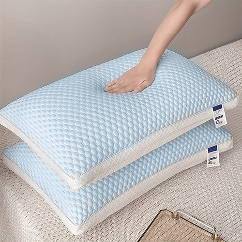 2pcs Cooling Breathable Tofu Pillows - Soft, Supportive & Stress-Relief for Home, Hotel, or Gift - Gentle on Neck & Back, Discrete Stress & Good Sleep Design, Hotel Bedding Accessory | Cooling Comfort Pillow | Breathable Fabric Pillow, Cooling Pillows for