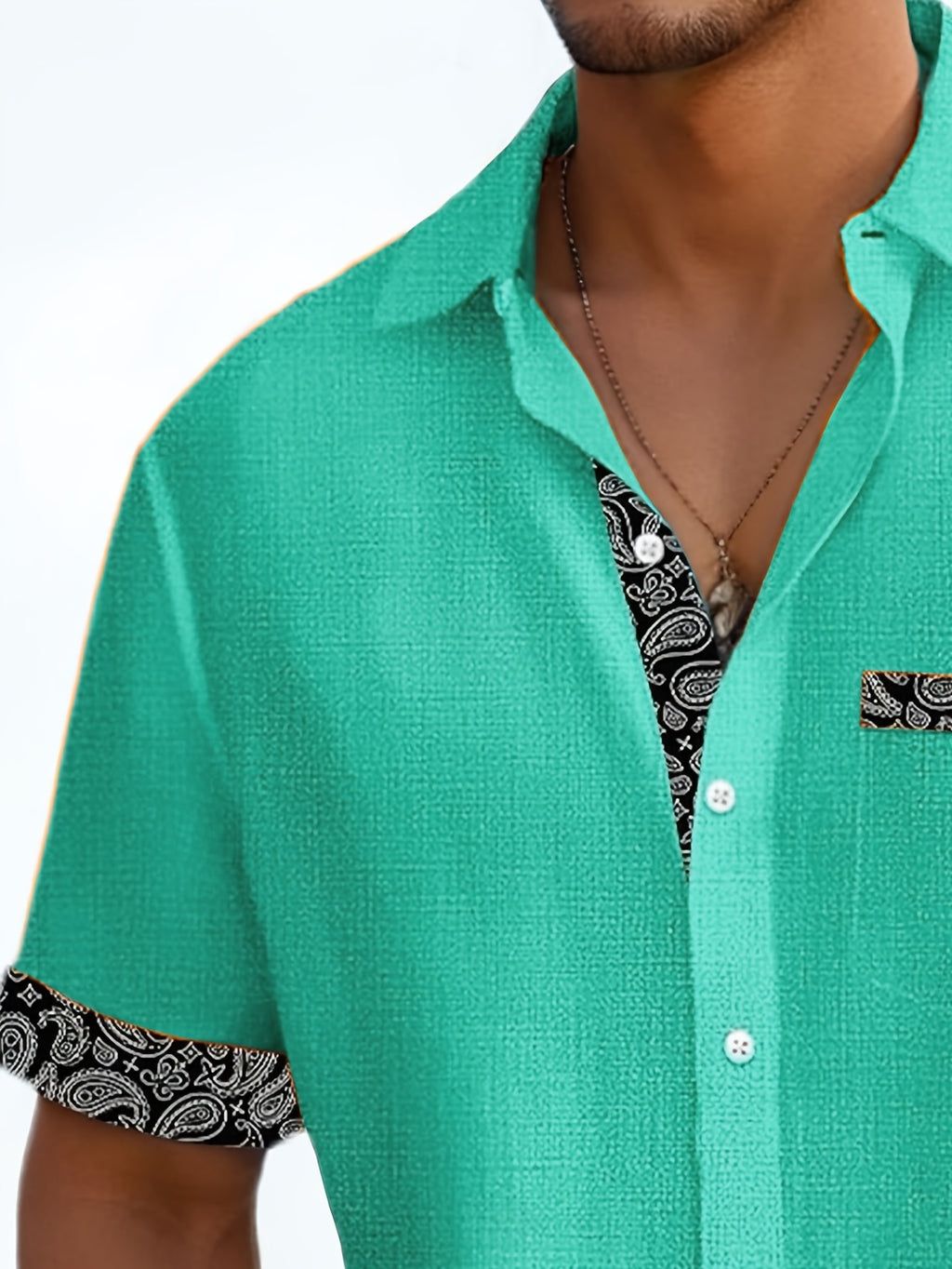 Vintage Cashew Floral Print Men'S Plus Size Lightweight Button-Up Vacation Hawaiian Shirt
