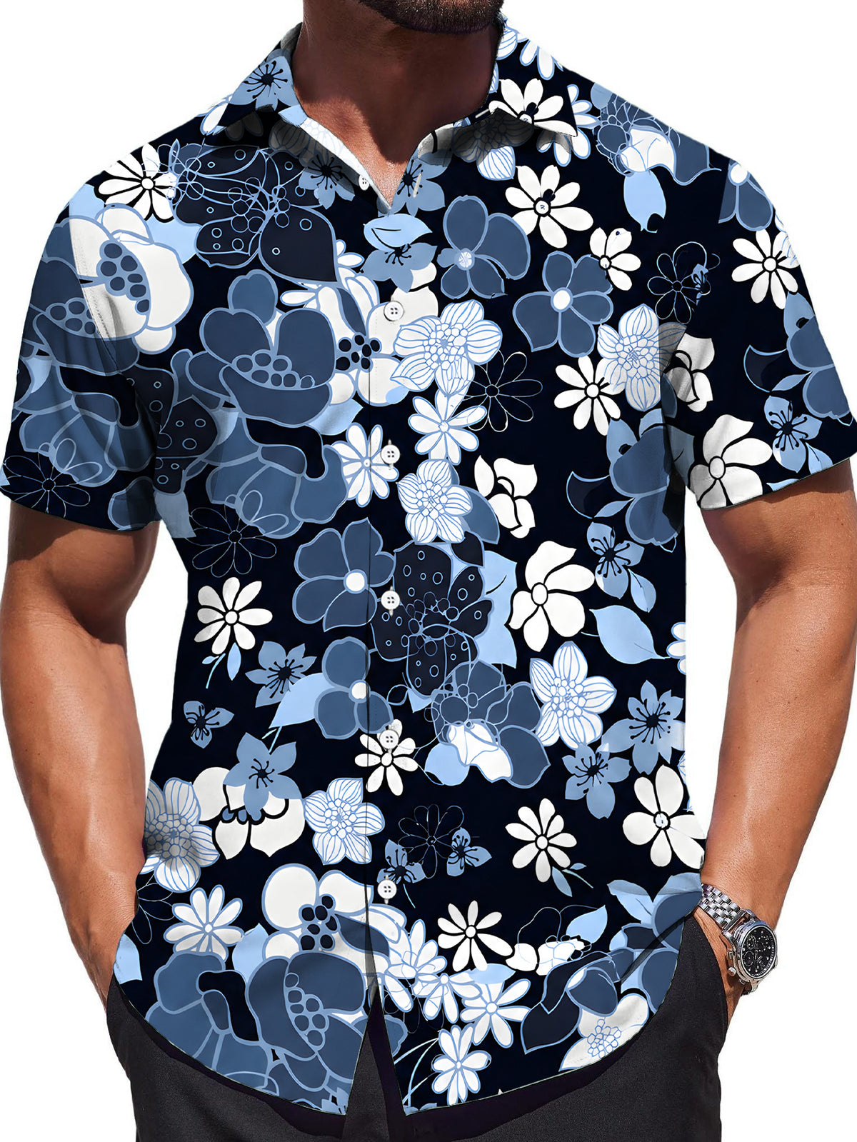 [Print Design - Not Texture] Casual Shirt, Men'S Digital Print Code Short Sleeve Shirt, Fashionable And Grand Dopamine, Party Top, Clothing/Print/Summer/Apparel/Men/Streetwear/Trendy