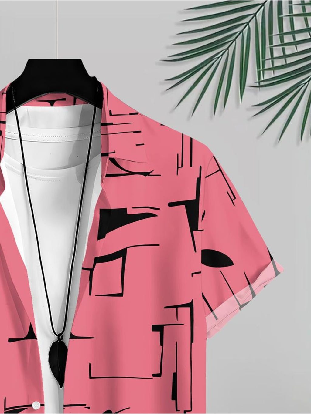 Geometric Pattern Men'S Casual Shirt Abstract Art Design Beach Summer Wear