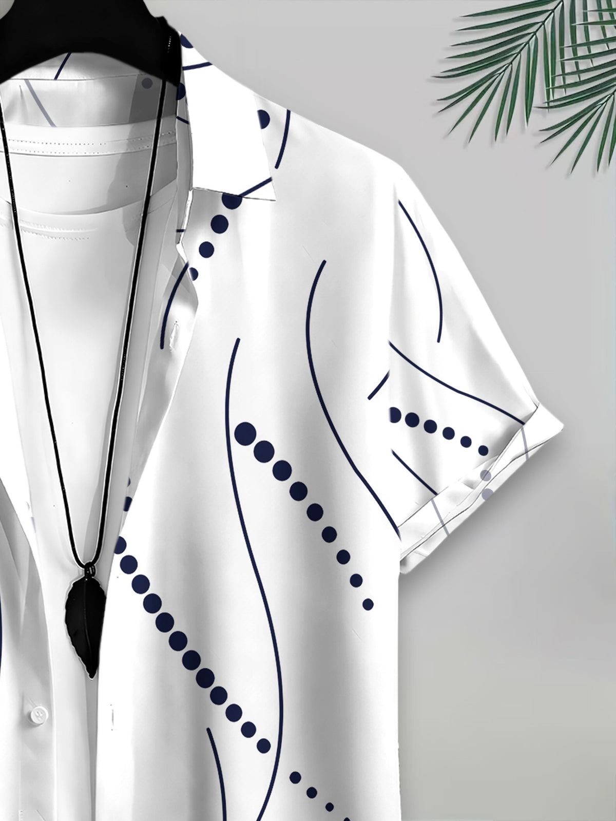 Casual Style Men's Casual Shirt Print Abstract Dots And Lines Summer Pattern Highlight