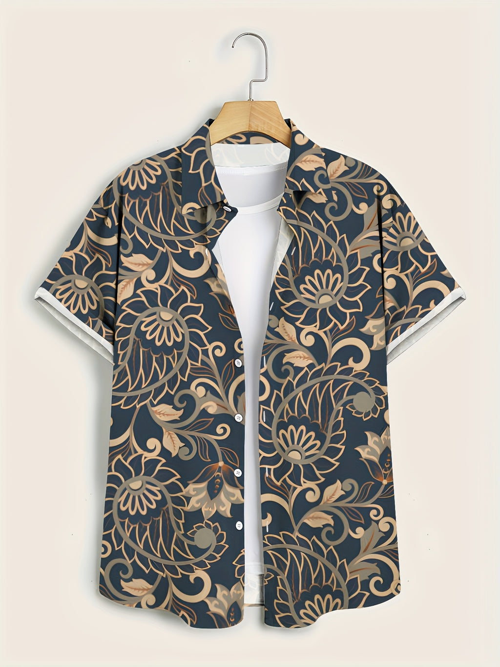 Men's Spring and Summer Casual Comfortable Digital Print, Suitable for Casual Outings, Vacations, and Campus Style