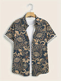 Men's Spring and Summer Casual Comfortable Digital Print, Suitable for Casual Outings, Vacations, and Campus Style