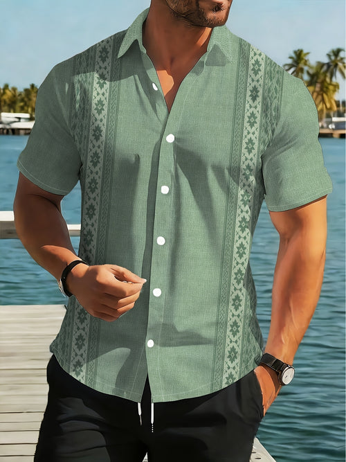 A Crisp and Well-tailored Men's Shirt That Resists Deformation, Suitable for Daily Long-term Wear, Offering a Neat, Elegant, and Versatile Style [Printed Design – Not Textured]