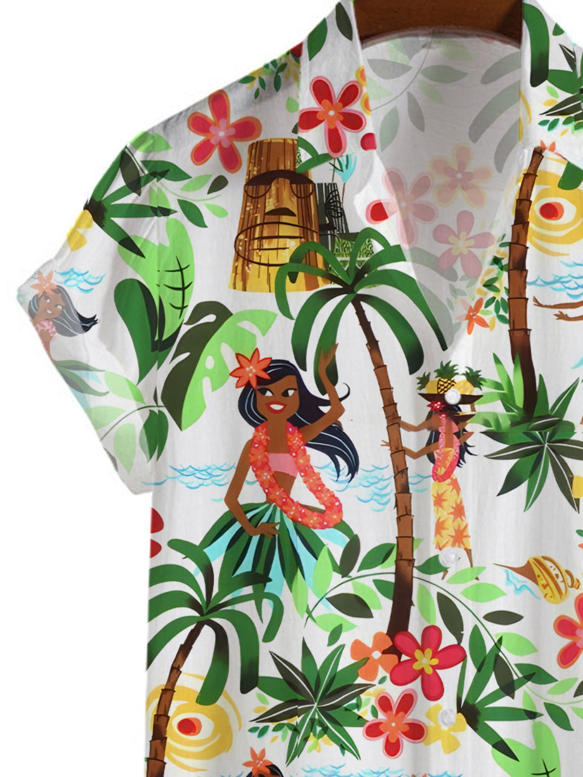 New Men's Sportswear Button-Up Shirt, Digital Print Casual Shirt, Suitable for Beach Vacations, Regular Fit, Unisex Shirt