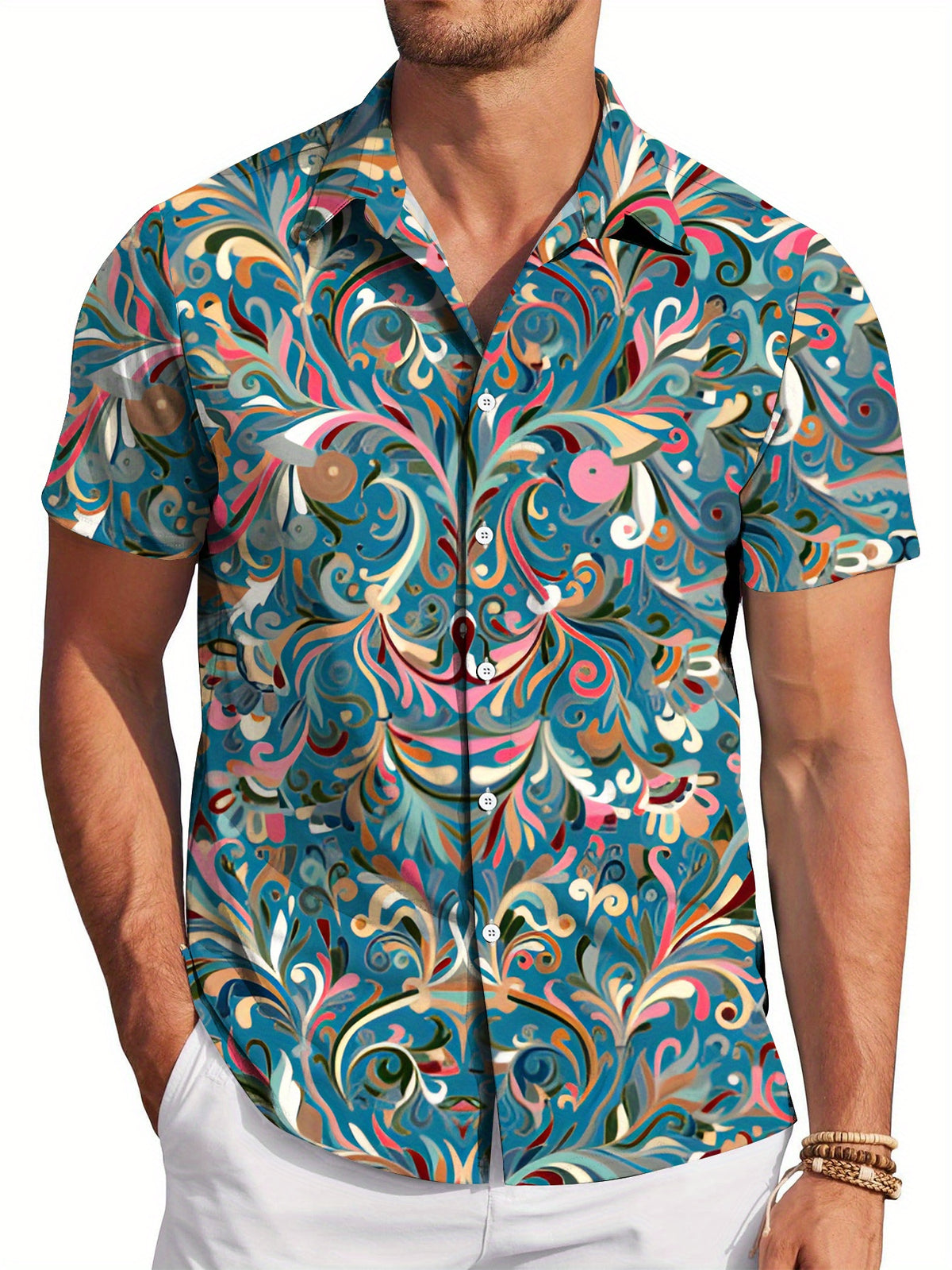 New Men's Casual Regular Fit Short-Sleeve Shirt. The Regular Fit Is Suitable for Dances, Parties, Dinners, Daily Commutes, Casual Outings, Dates, Friend Gatherings, and Shopping. It Effortlessly Adapts to All Summer-wear Scenarios