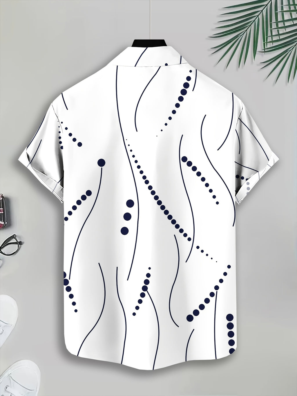 Casual Style Men's Casual Shirt Print Abstract Dots And Lines Summer Pattern Highlight