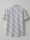 New Summer Short-Sleeve Shirt for Men, Hawaiian Style, Digital Print, Youthful Beach Casual, Men's Top, Loose Fit, Breathable, Comfortable, Versatile for Commuting, Vacation, and Daily Wear, Thin Cardigan Top