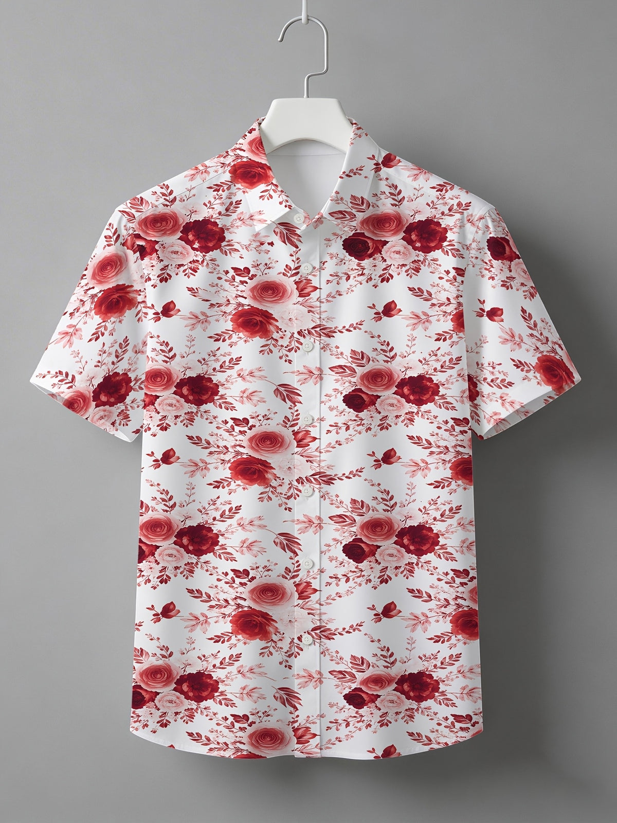 Men'S Short Sleeve Shirt, Hawaiian Style, Digital Print, Youthful Beach Casual, Men'S Top