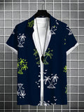 Men's Fashionable Summer Shirt, Vibrant Beach Print, Lightweight Casual Collared Top, Vacation Style