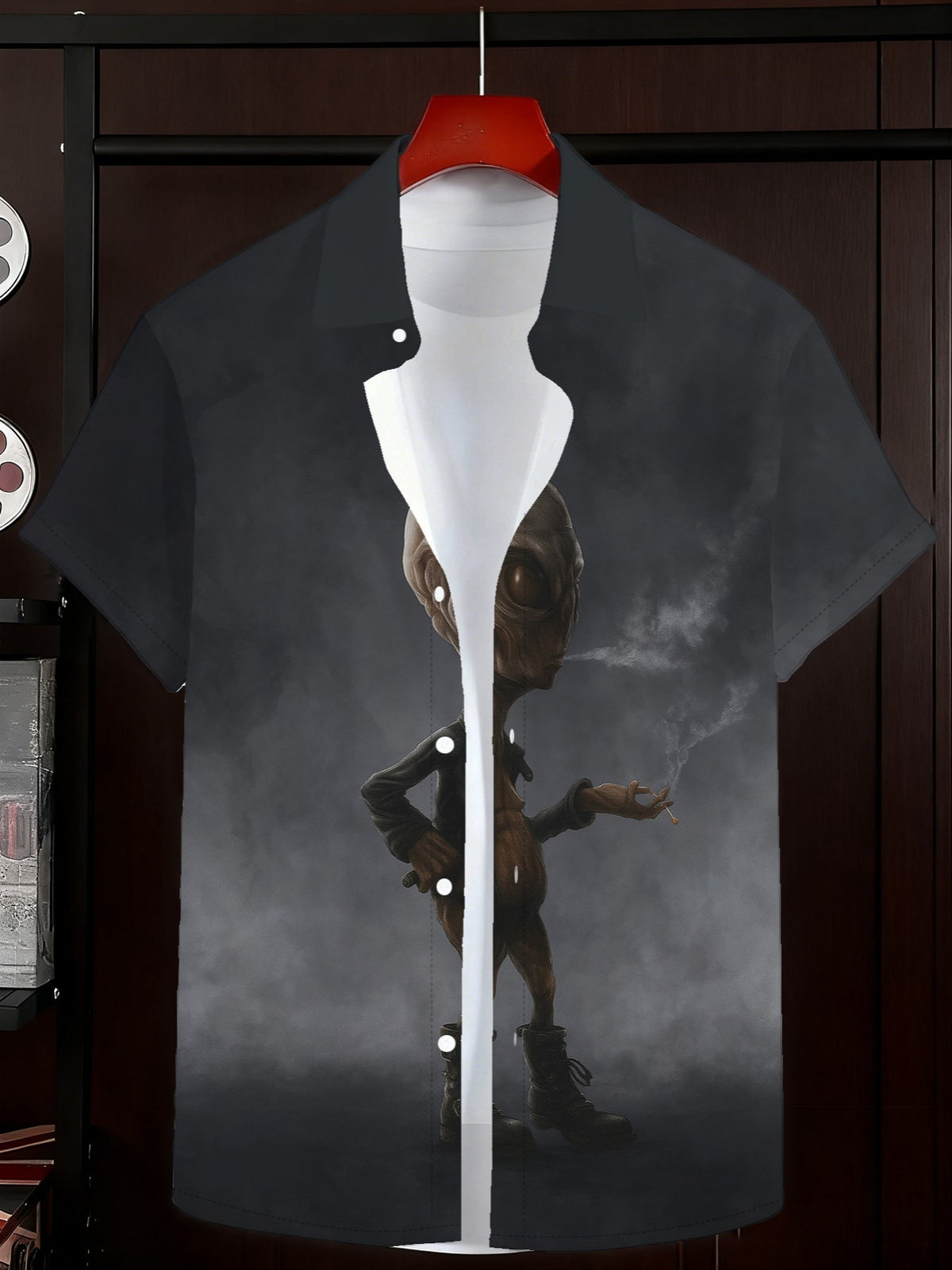 Men'S Patterned Printed Short-Sleeve Casual Shirt Men'S Everyday Casual Short-Sleeve Shirt