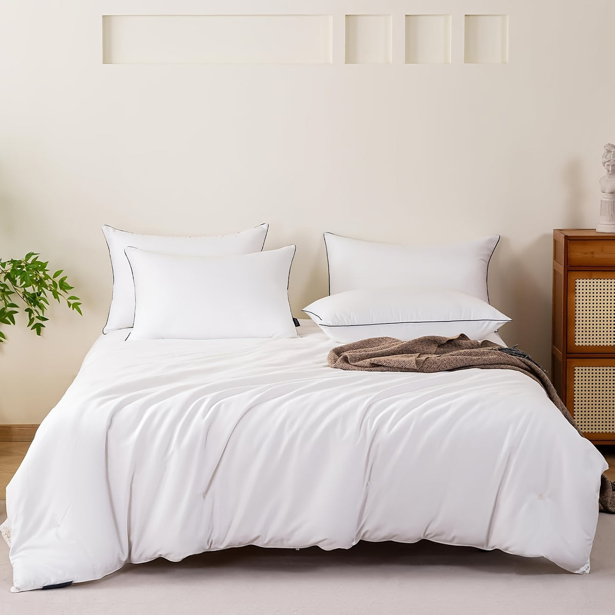 [Breathable] 2/4pcs Luxury Cooling Bed Pillows - Soft Down Alternative Fill for Back, Stomach Or Side Sleepers - Hotel Quality, Breathable And Machine Washable for A Restful Night's Sleep, Great Gift