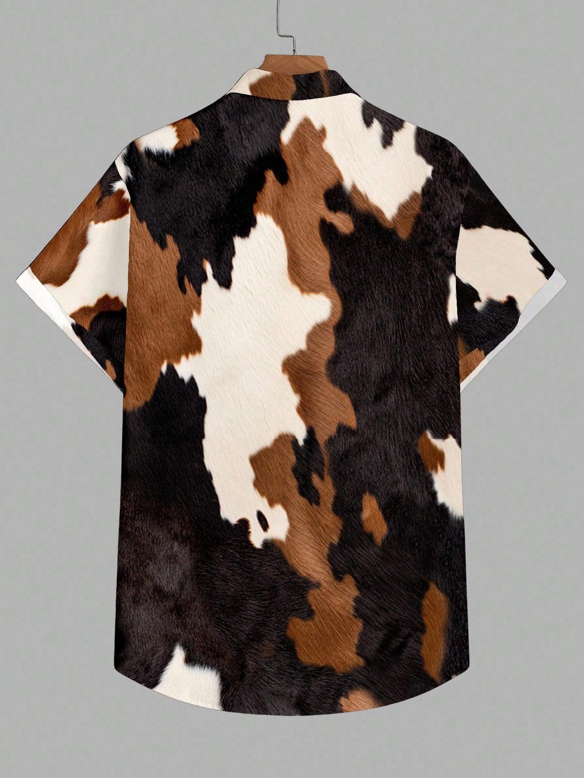 2026 New LEGN Wild West Cowboy Faux Cowhide Fashion Casual Men'S Shirt Ideal Gift