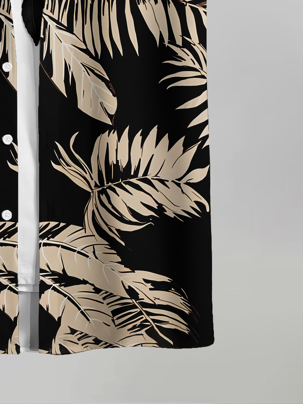 Tropical Print Men'S Casual Shirt Palm Leaf Pattern Summer Bold Design