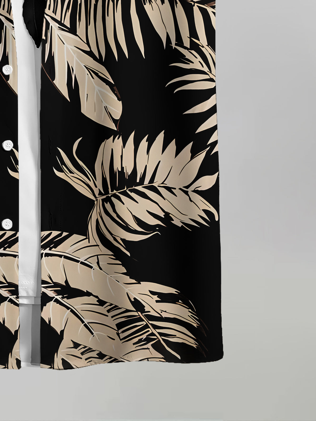 Tropical Print Men'S Casual Shirt Palm Leaf Pattern Summer Bold Design