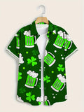 Short-sleeve European and American Fashion Shirt, Suitable for Outdoor Activities, Daily Commuting, Beach Vacations, and Office Wear