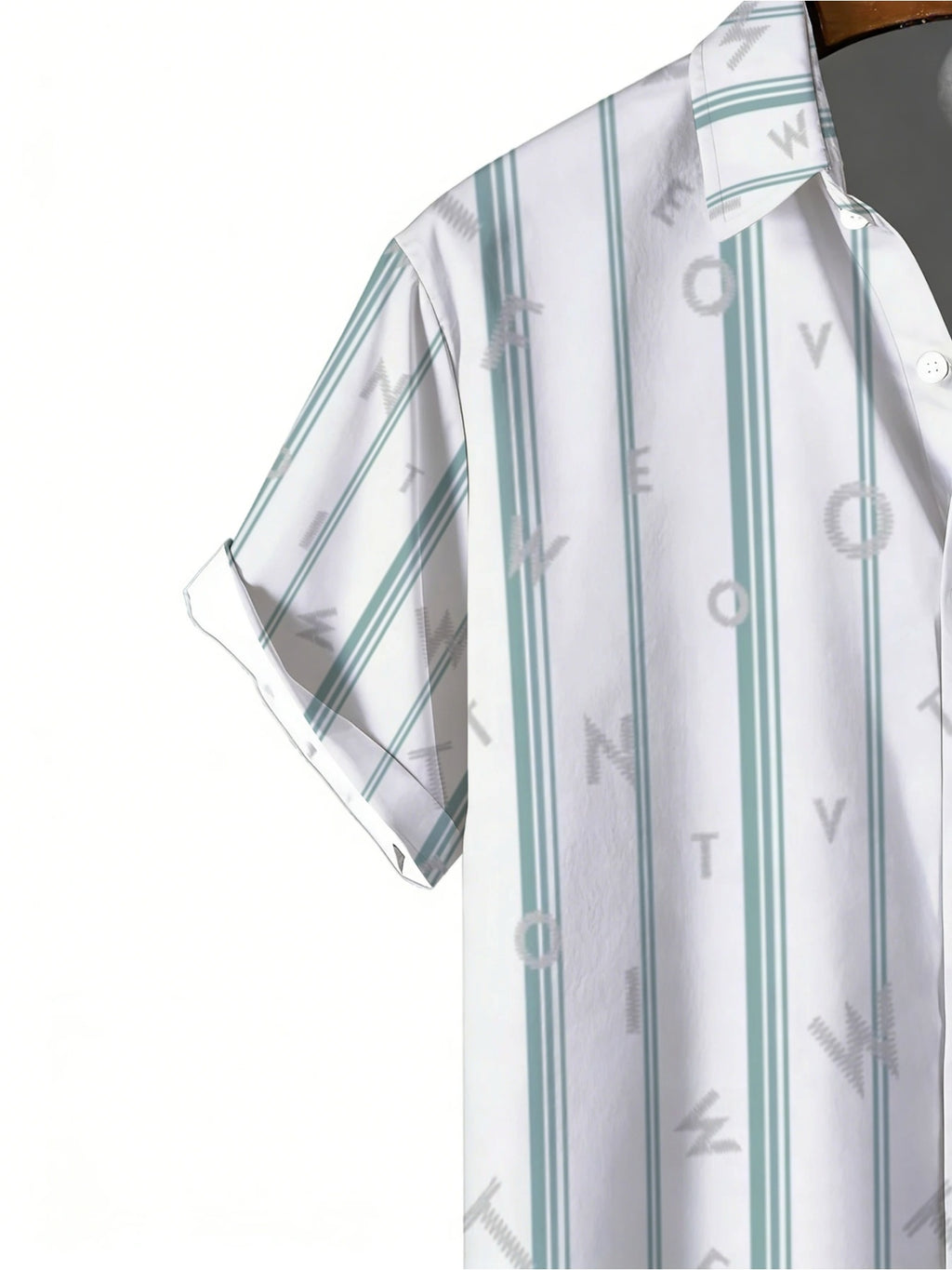 Men'S Casual Fashion Short-Sleeve Shirt, Featuring a Easy Artistic Line Graffiti Print, Slim-Fit Street Style for Daily Commuting, a Collared Top for Teenagers And Men, a Casual Holiday Surprise Gift