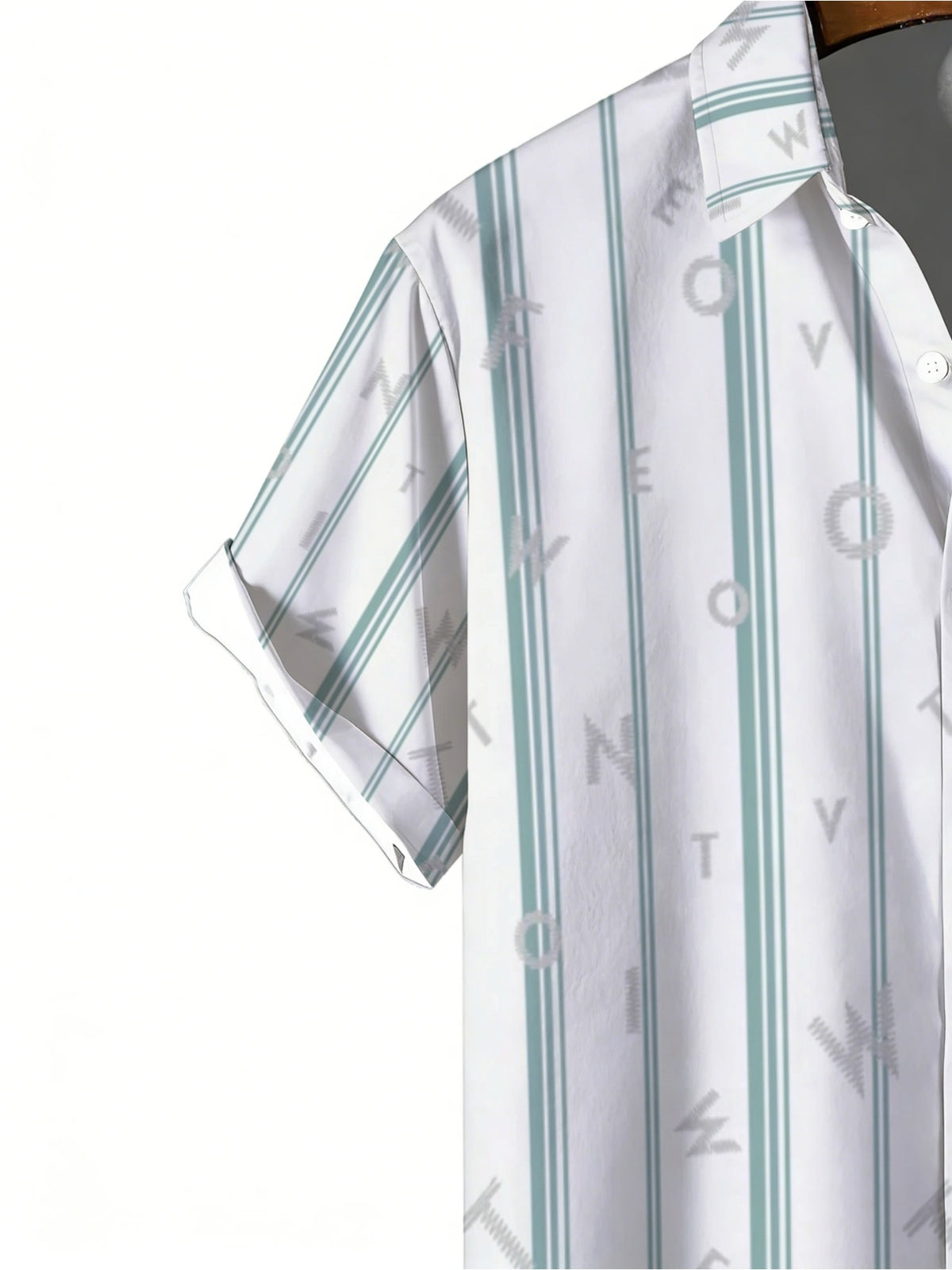 Men'S Casual Fashion Short-Sleeve Shirt, Featuring a Easy Artistic Line Graffiti Print, Slim-Fit Street Style for Daily Commuting, a Collared Top for Teenagers And Men, a Casual Holiday Surprise Gift