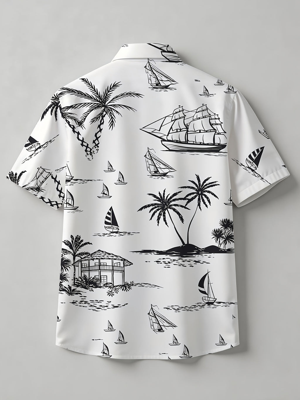 Men'S Summer Short-Sleeve Shirt, Hawaiian Style Youthful Beach Casual, Men'S Top for Daily And Outdoor Wear