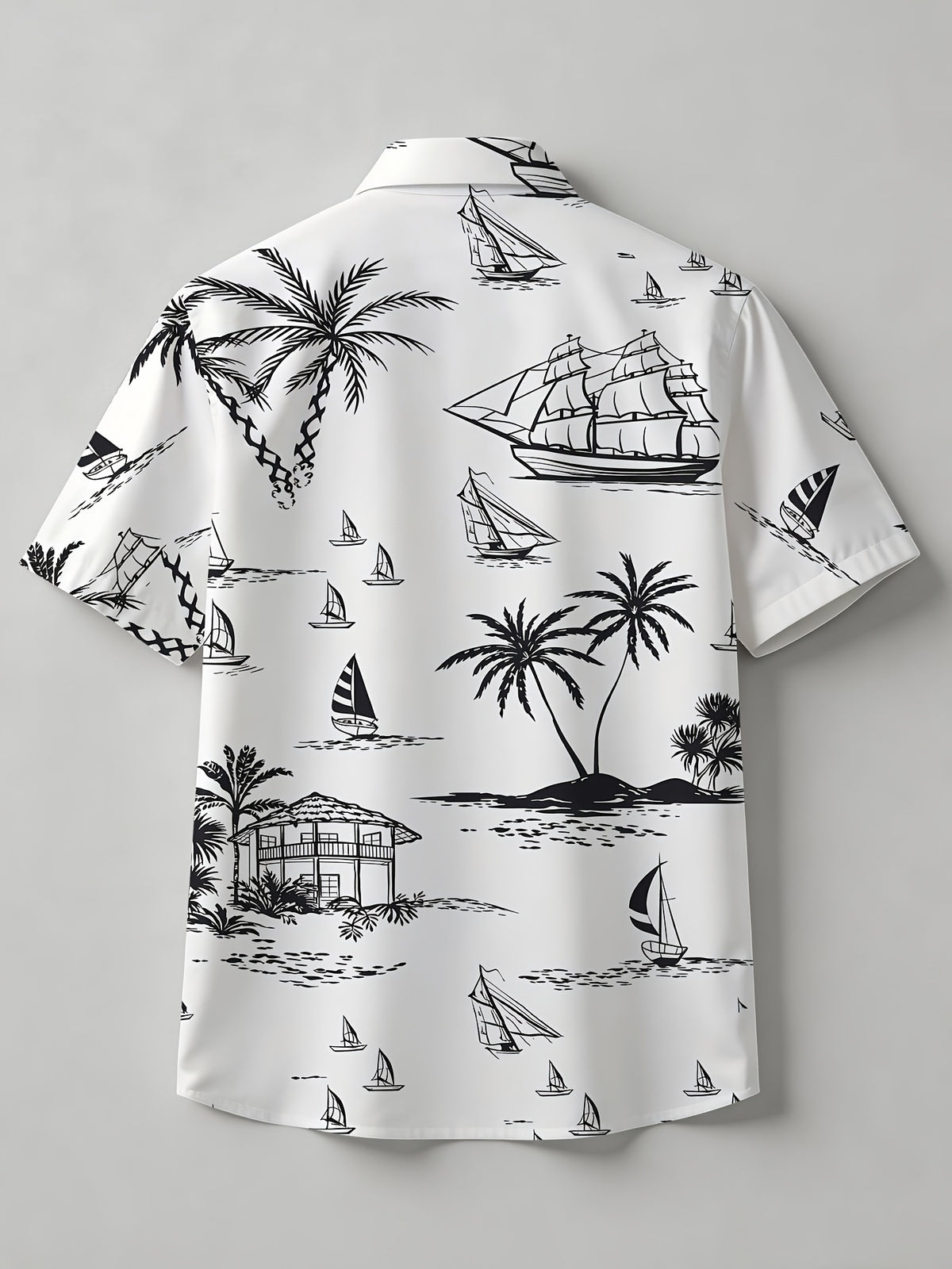 Men'S Summer Short-Sleeve Shirt, Hawaiian Style Youthful Beach Casual, Men'S Top for Daily And Outdoor Wear