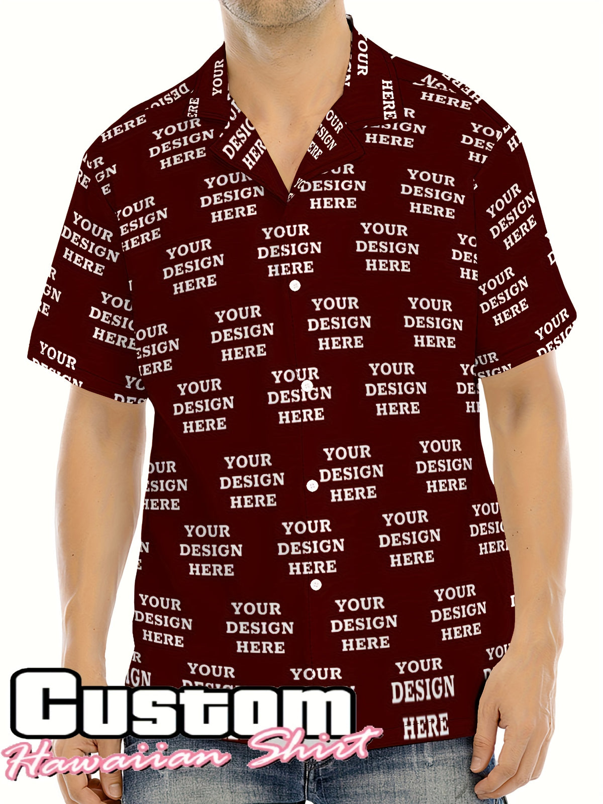 Jiao Jia+ Custom Product - Custom CUSTOM Summer Personalized Cartoon Print Ocean Animal Casual Shirt