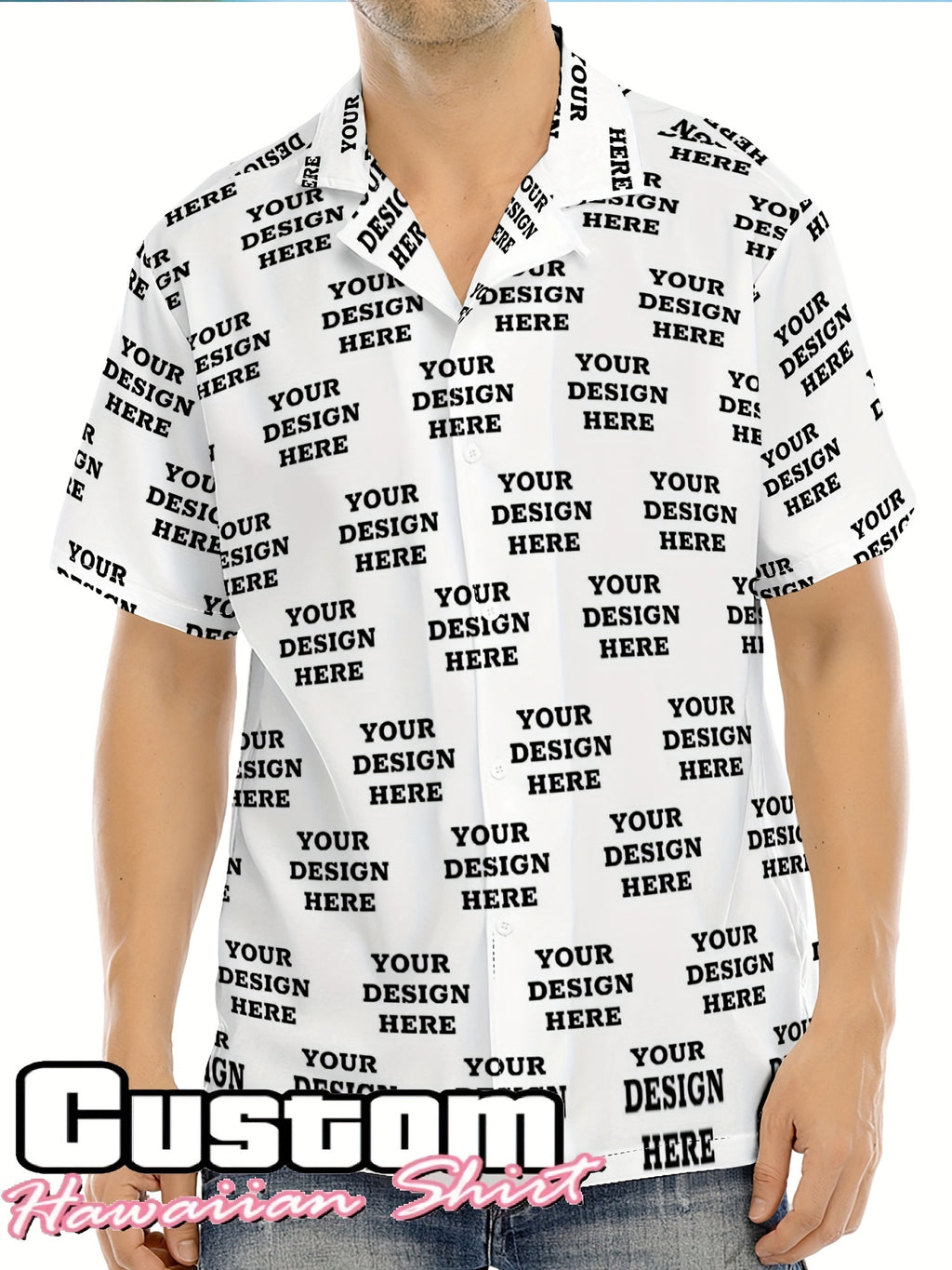 Jiao Jia+ Custom Product - Custom CUSTOM Summer Personalized Cartoon Print Ocean Animal Casual Shirt