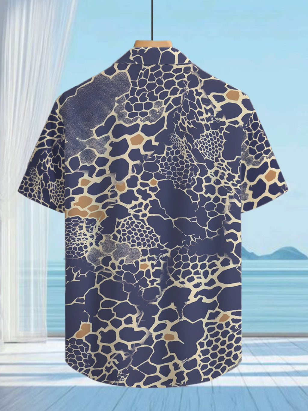 Men'S Casual Shirt with Textured Elements And Fun Prints - Short-Sleeve Button Design, Suitable for Outdoor And Casual Wear in Summer, Perfect for Everyday Outfits