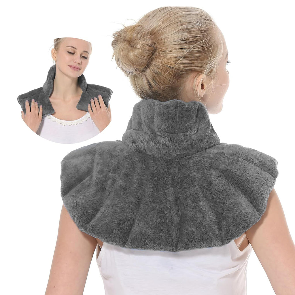 Neck Heating Pad Microwavable, 3 Colour Shoulder Heating Pads, Neck Warmer Neck Wrap Microwavable With Moist Heat, Blue, Purple, Grey
