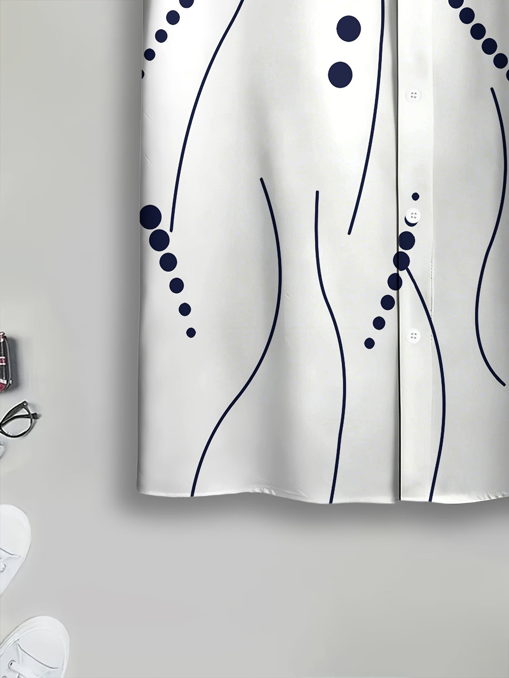 Casual Style Men's Casual Shirt Print Abstract Dots And Lines Summer Pattern Highlight