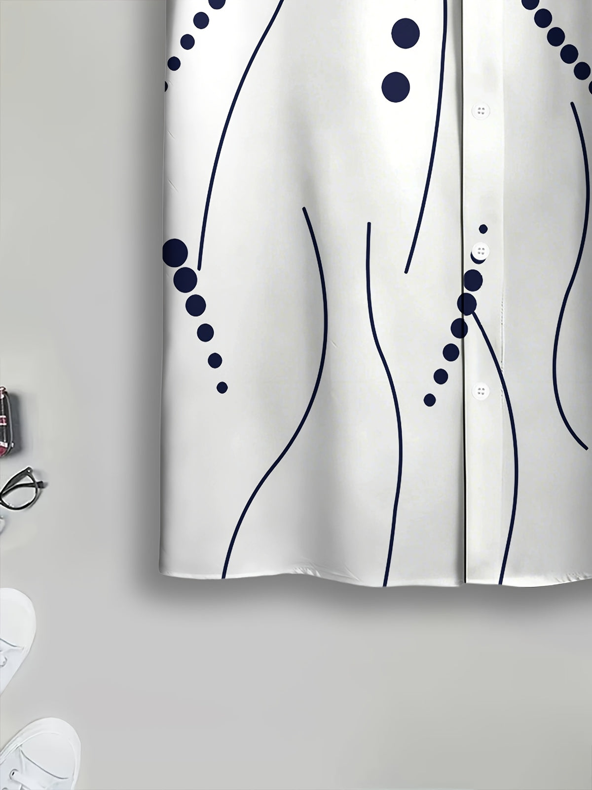 Casual Style Men's Casual Shirt Print Abstract Dots And Lines Summer Pattern Highlight