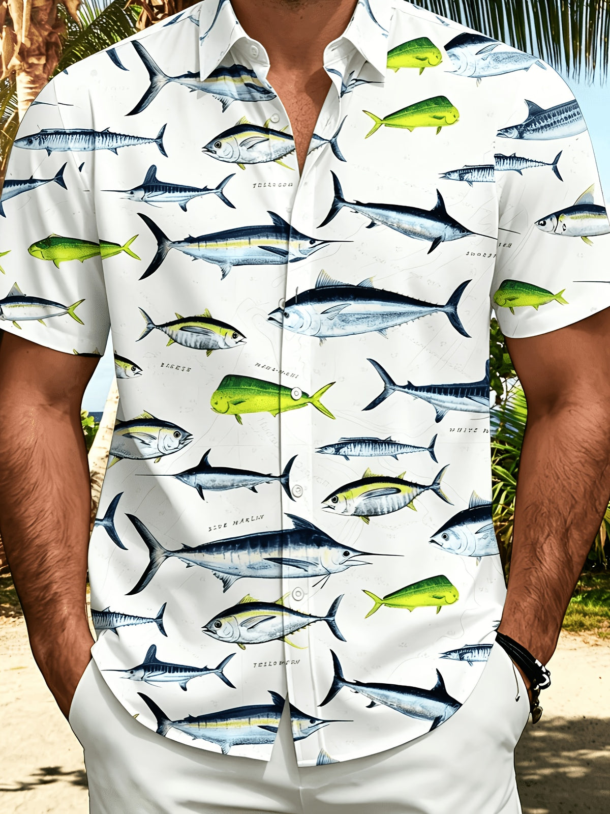 New Men's Fashion Lapel Pattern Shirt - Perfect for Daily Commutes, Casual Outings, Dates, Friend Gatherings, and Shopping. Easily Versatile for All Summer-wear Scenarios