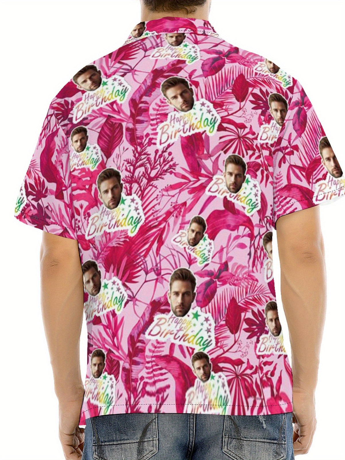 Custom Face Hawaiian Shirts For Men | Personalized Summer Button Up Shirts With Portrait Pattern, Casual Style, Regular Fit, Ideal For Birthday, Anniversary, Vacation Gifts
