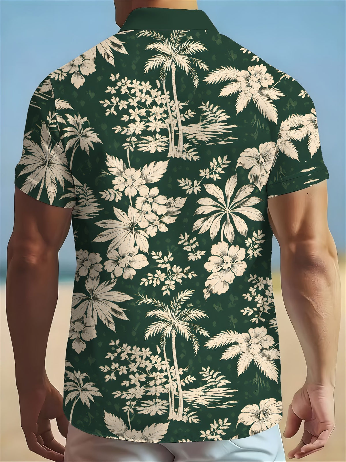 Men'S Patterned Printed Short-Sleeve Casual Shirt Men'S Everyday Casual Short-Sleeve Shirt